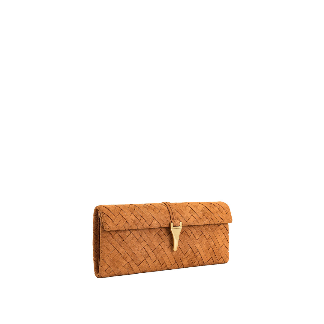 JW PEI Zaria Woven Clutch - Brown