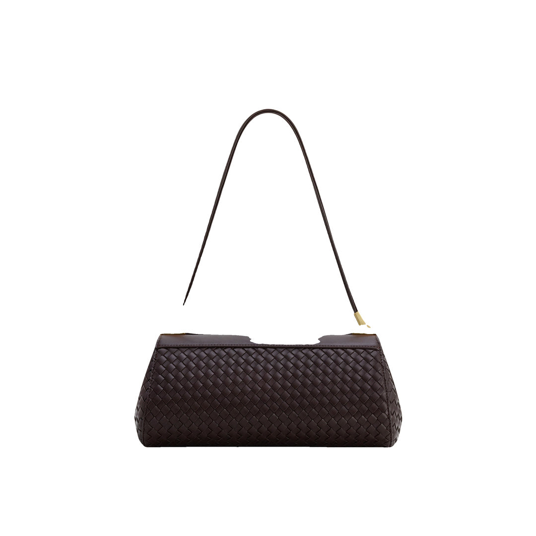 JW PEI Eloise Woven Shoulder Bag - Dark Brown