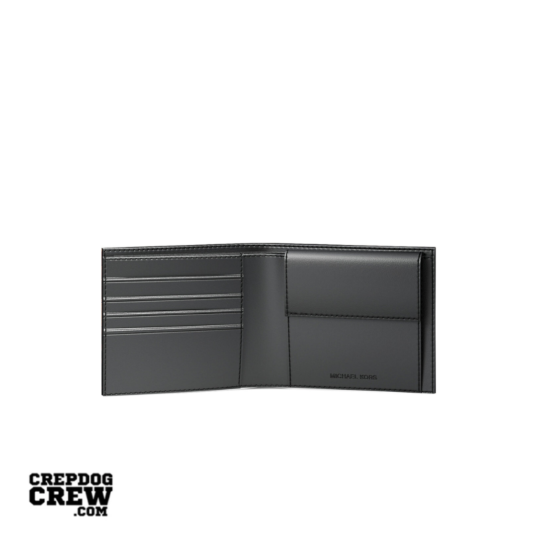 Michael Kors Cooper Logo Billfold Wallet With Coin Pouch BROWN BLACK