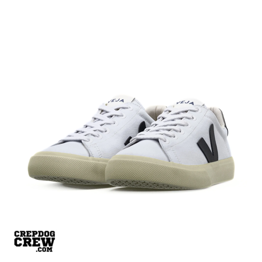 VEJA CAMPO CANVAS WHITE BLACK