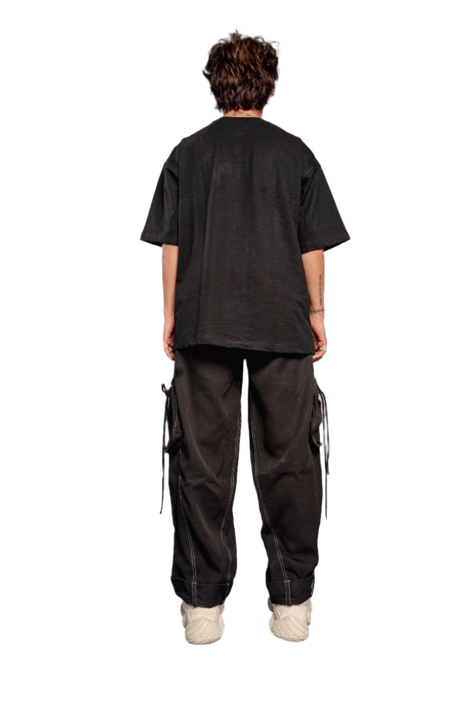 PANELLED BARREL PANTS