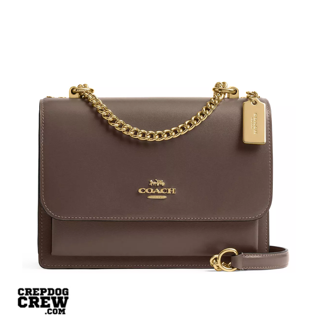 COACH Klare Crossbody Bag calf leather Gold Dark Stone