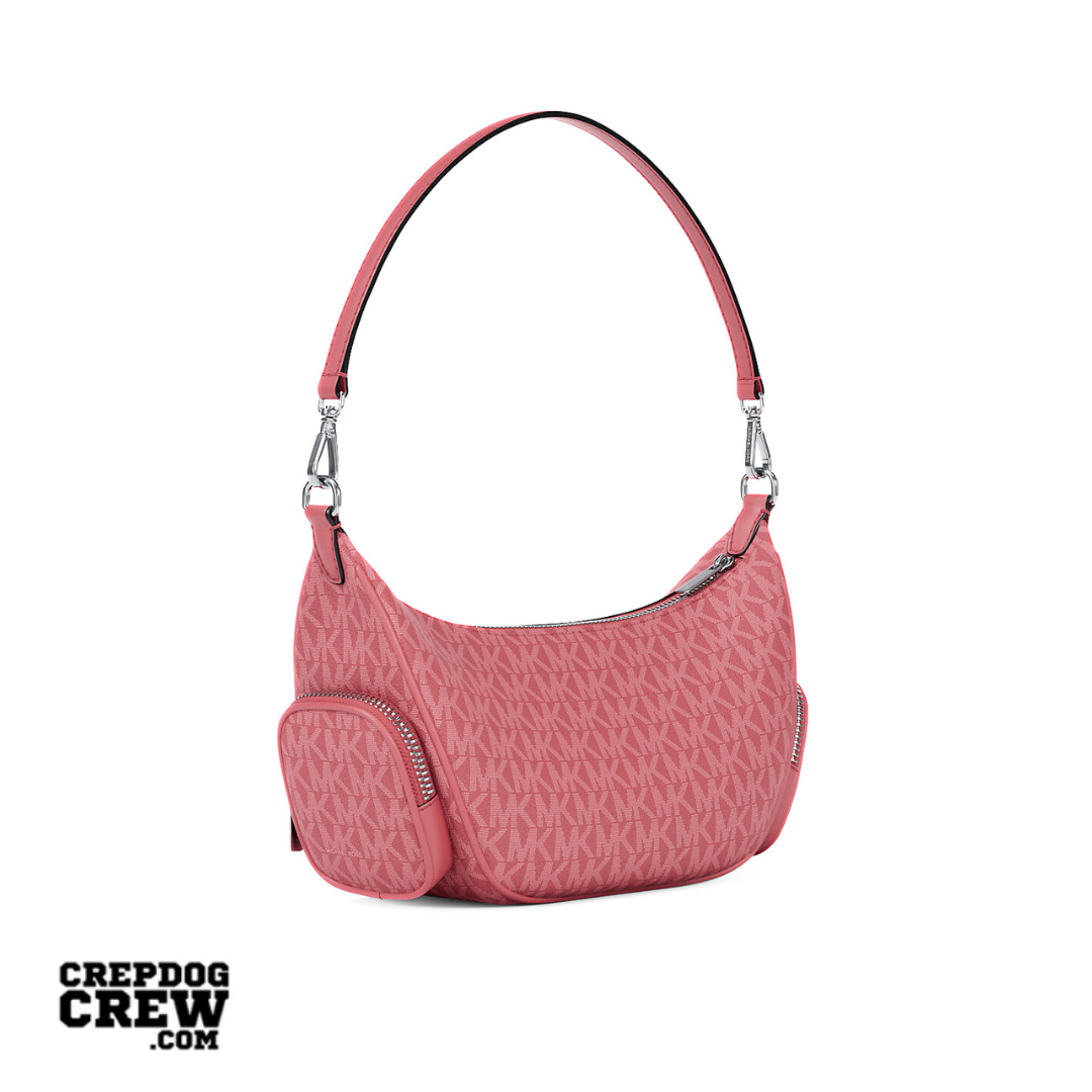 Michael Kors Merritt Small Signature Logo Convertible Shoulder Bag HIBISCUS