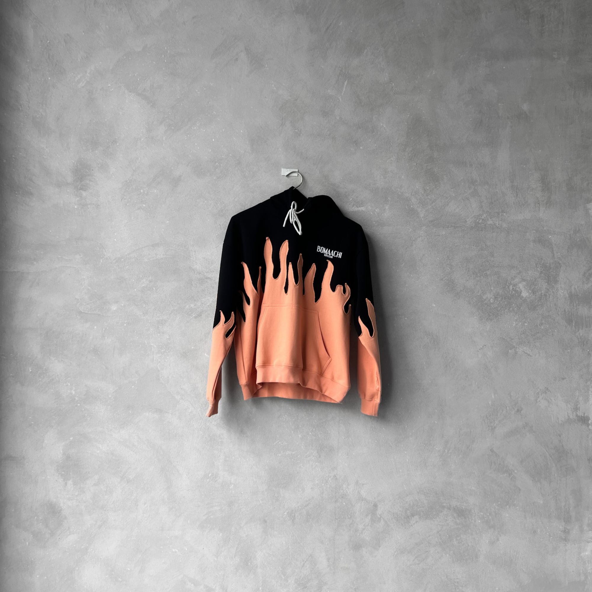 Peach Black Flame Hoodie