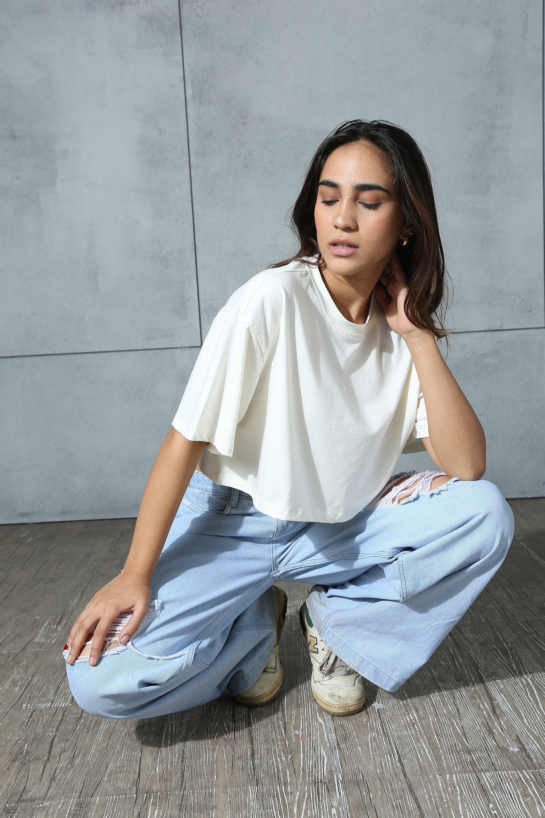 Cropped Tee Off-White