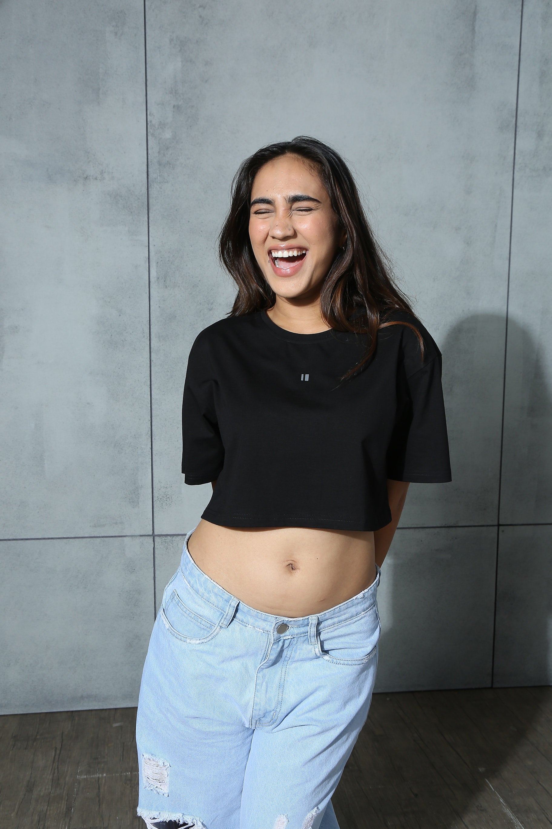 Cropped Tee Black