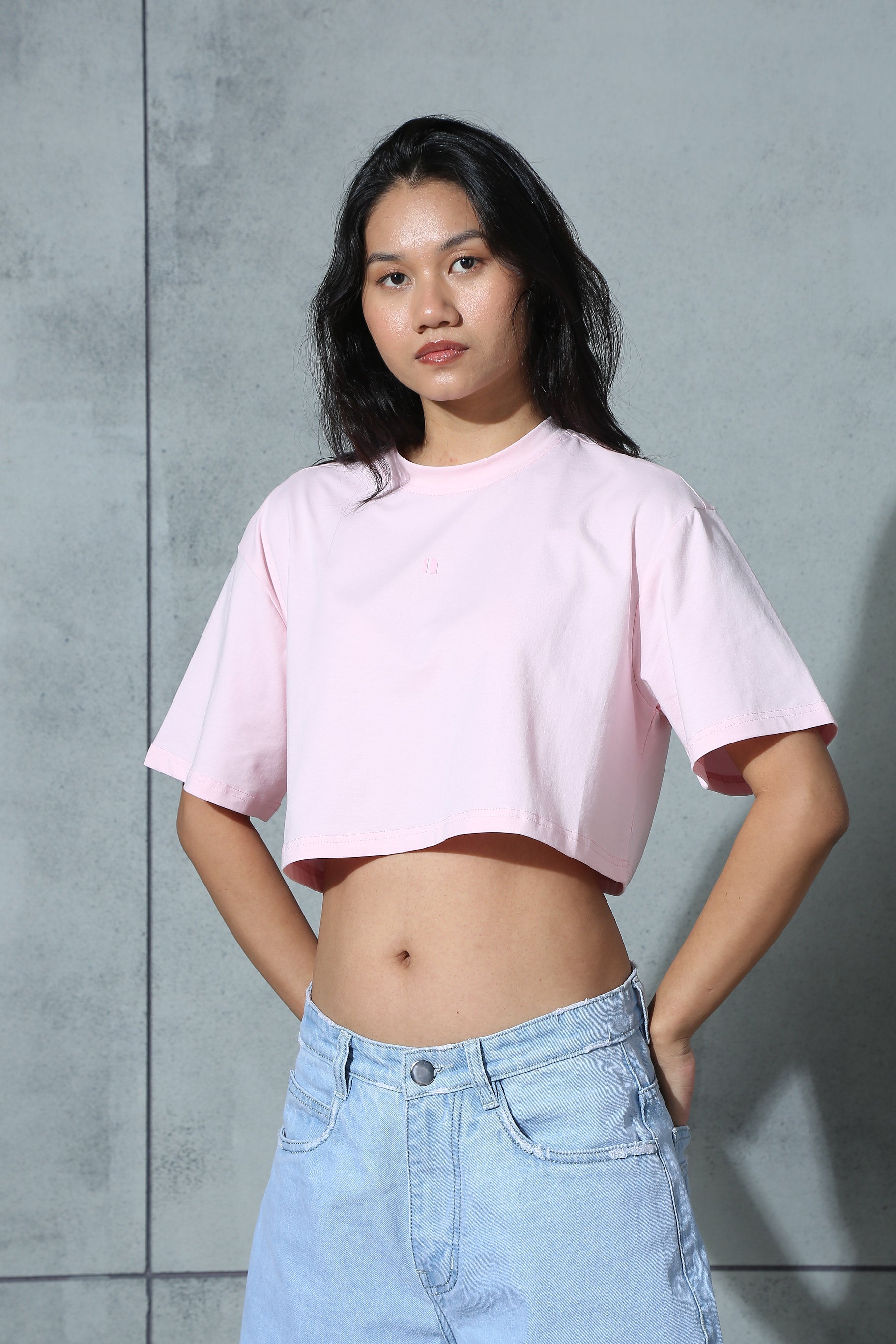 Cropped Tee Baby Pink