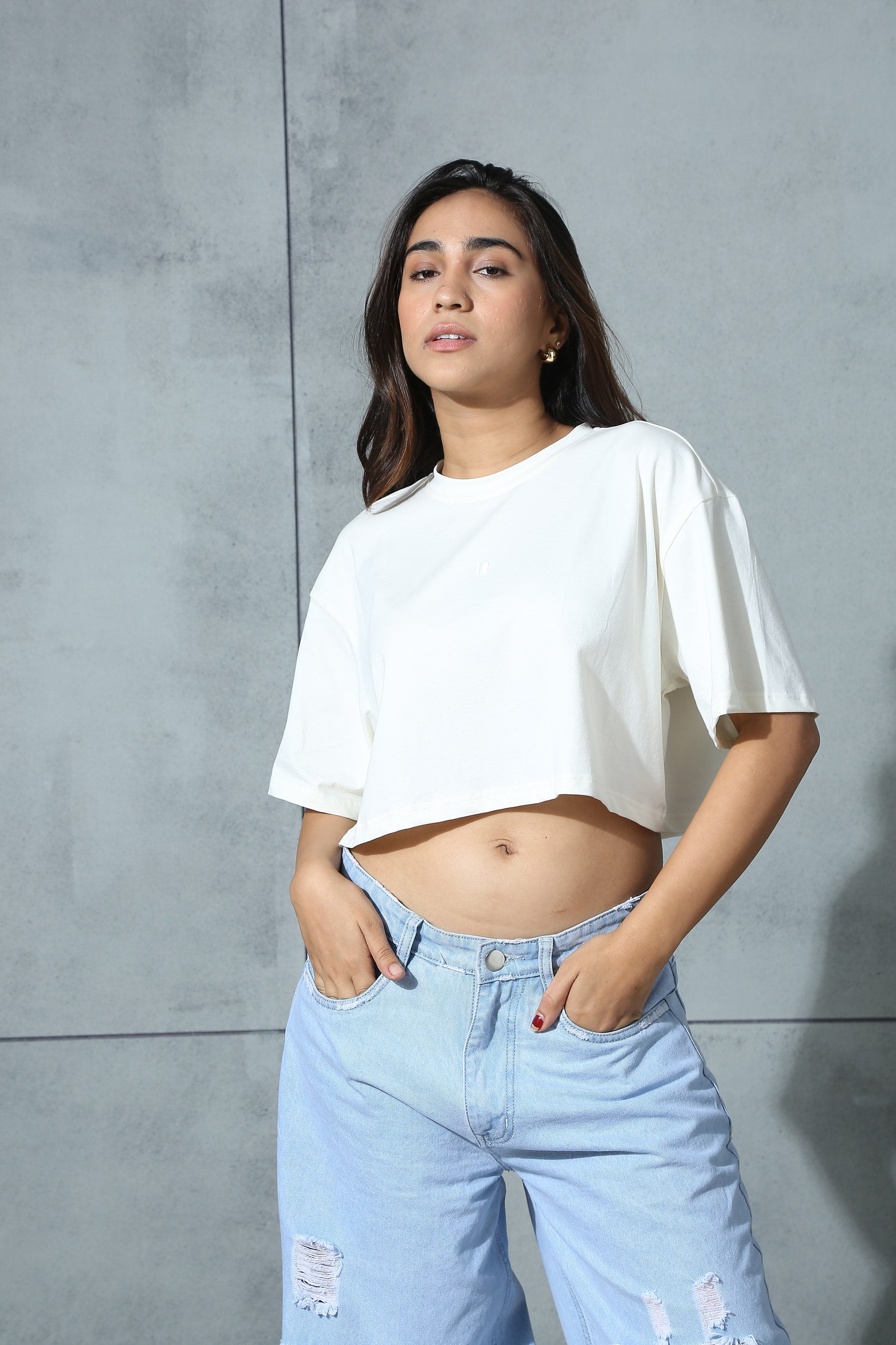 Cropped Tee Off-White