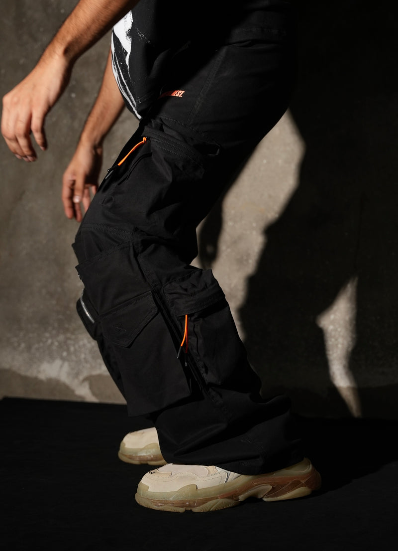 Mad cargo Black. | Leave The Rest | Streetwear Pants Trousers by Crepdog Crew