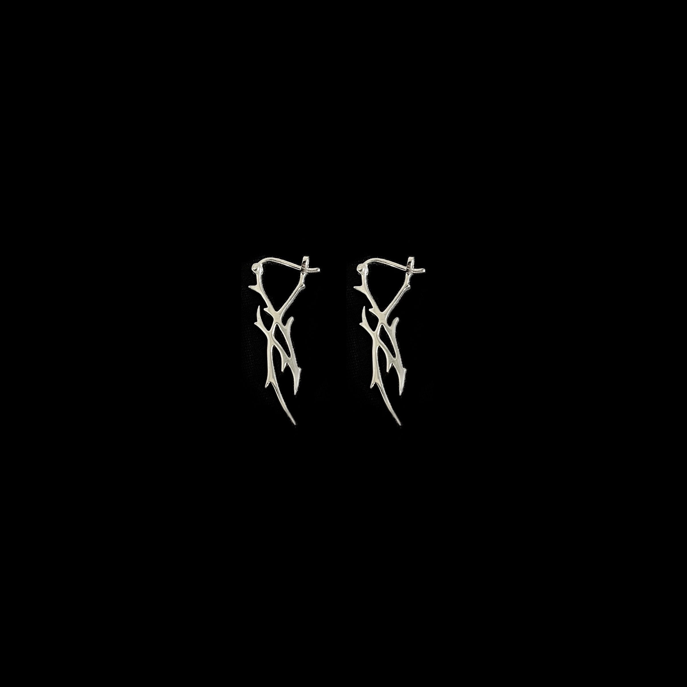 CHROME THORN EARRINGS