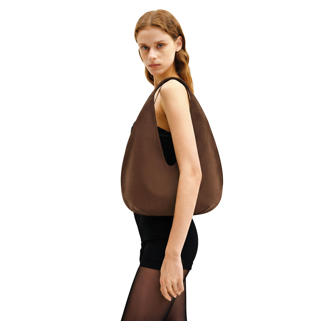 JW PEI Dara Faux Suede Hobo Bag - Mocha Brown