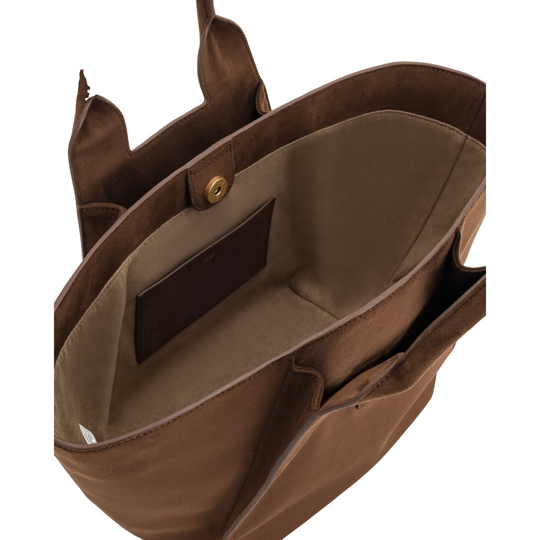 JW PEI Cara Faux Suede Tote Bag - Mocha Brown
