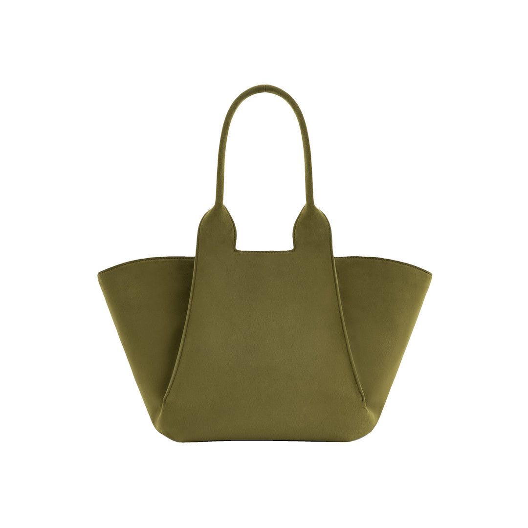 JW PEI Cara Faux Suede Tote Bag - Dark Olive