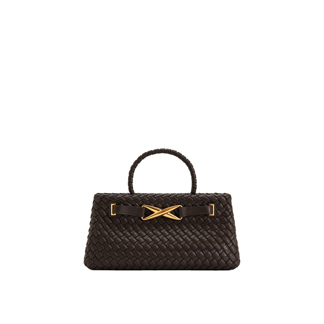 JW PEI Elora Woven Tote Bag - Dark Brown