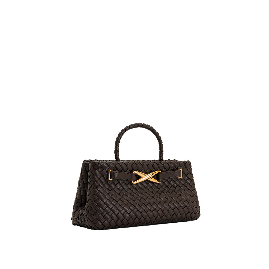 JW PEI Elora Woven Tote Bag - Dark Brown