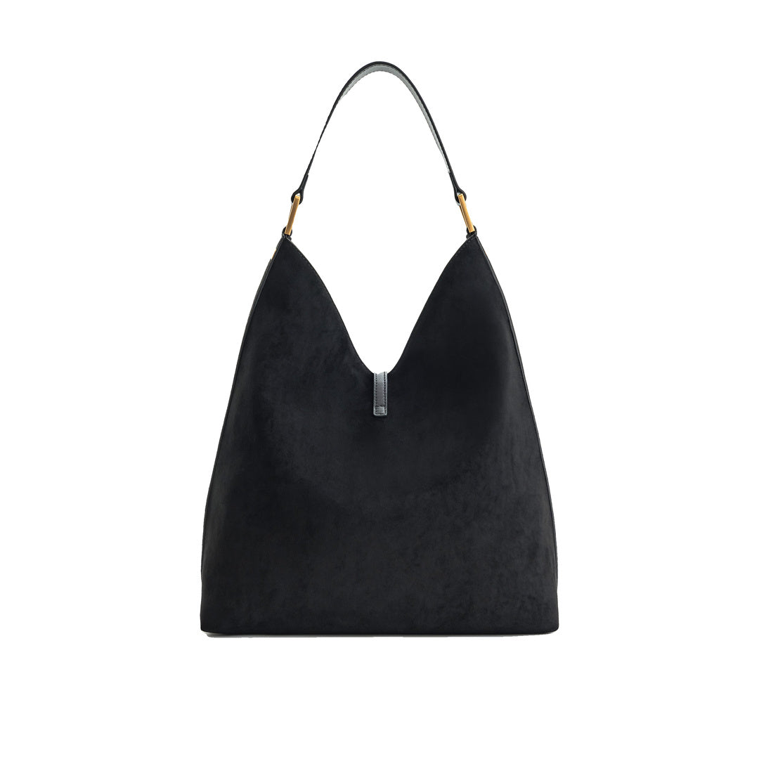 JW PEI Aria Faux Suede Shoulder Bag - Black