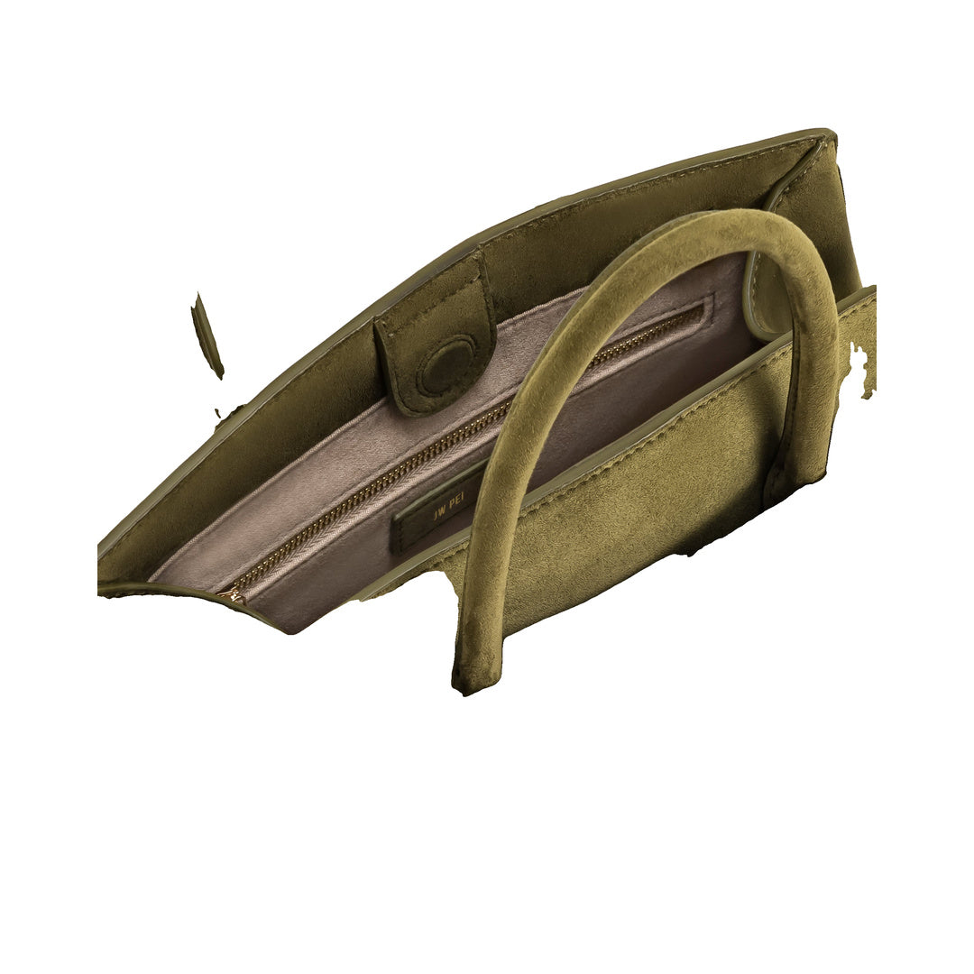 JW PEI Saige Faux Suede Tote Bag - Olive Green