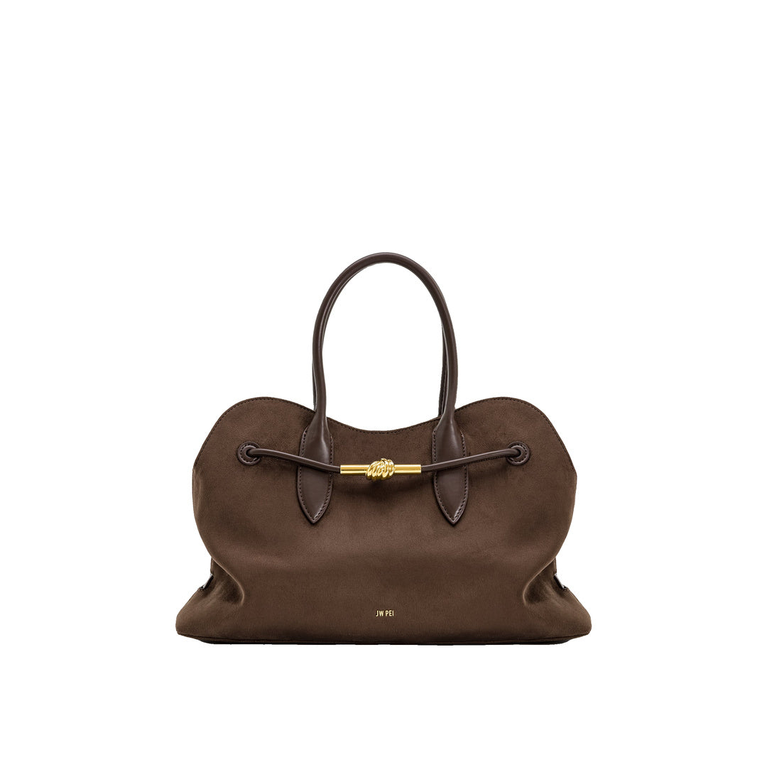 JW PEI Adele Metal Rope Knot Tote Bag - Mocha Brown