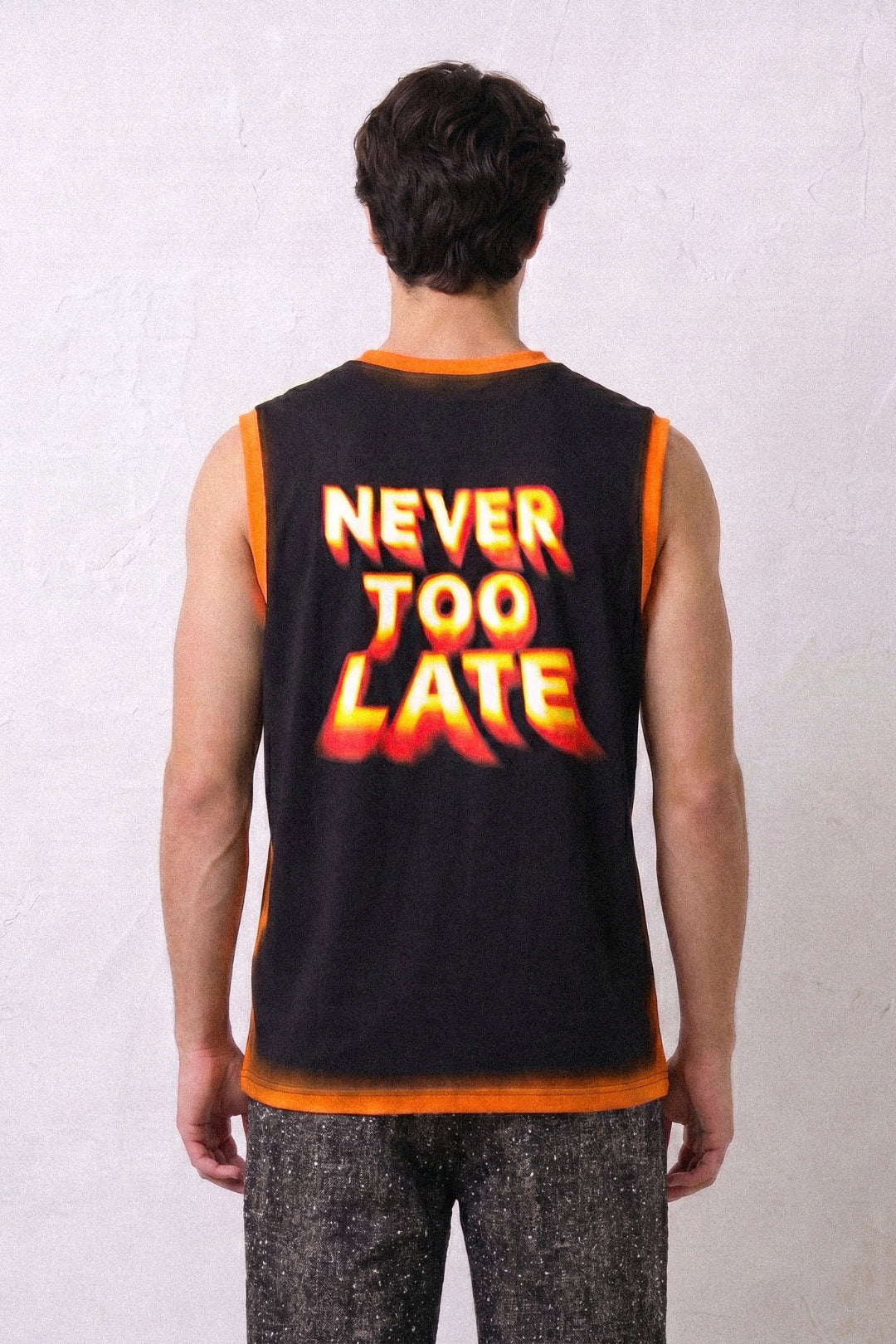 NEVER TOO LATE MUSCLE TEE