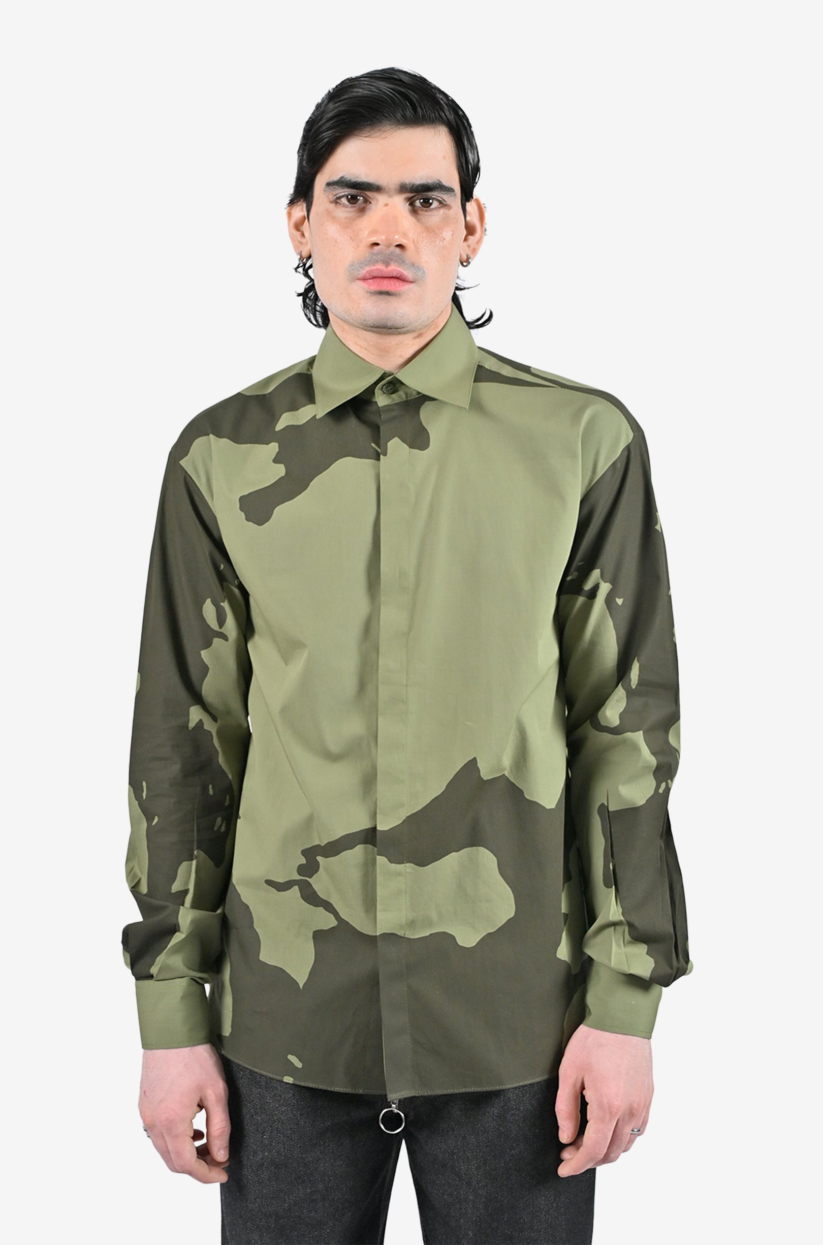 HUEMN flesh shirt - Dark Green