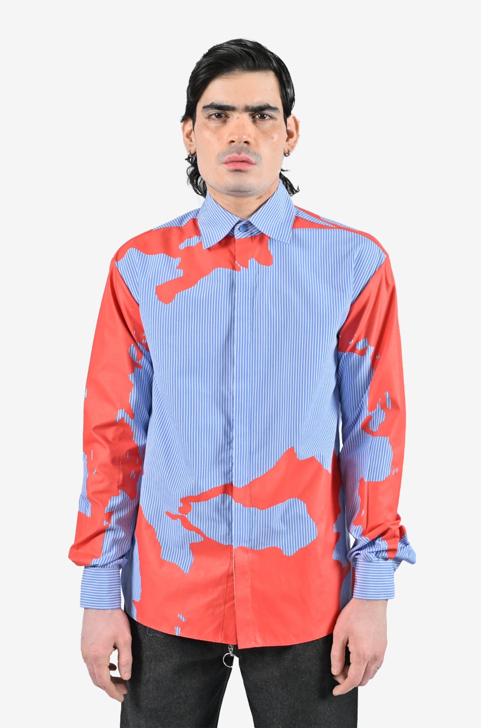 HUEMN flesh shirt - Pinstriped