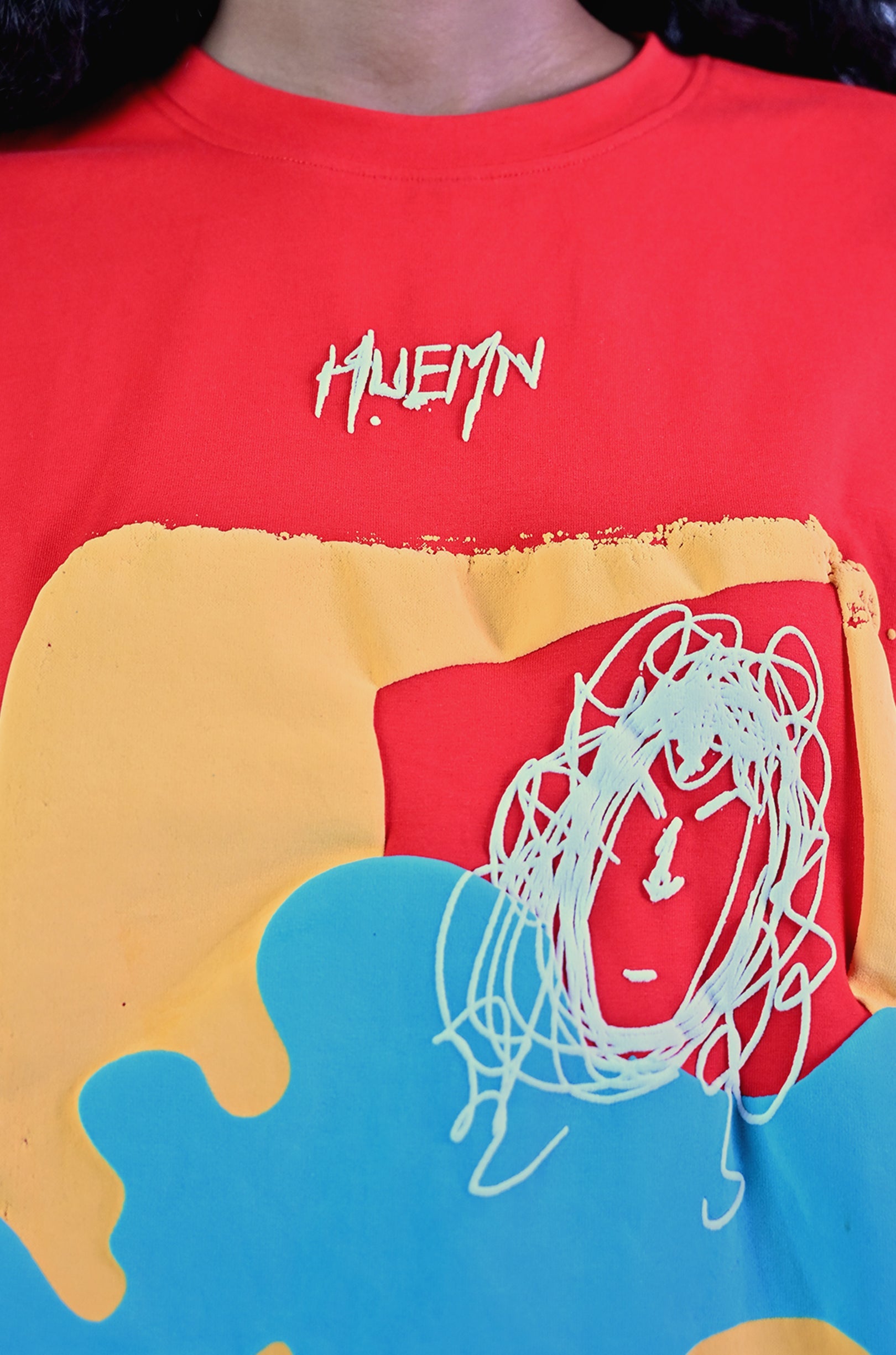 Doodle man t-shirt - Red