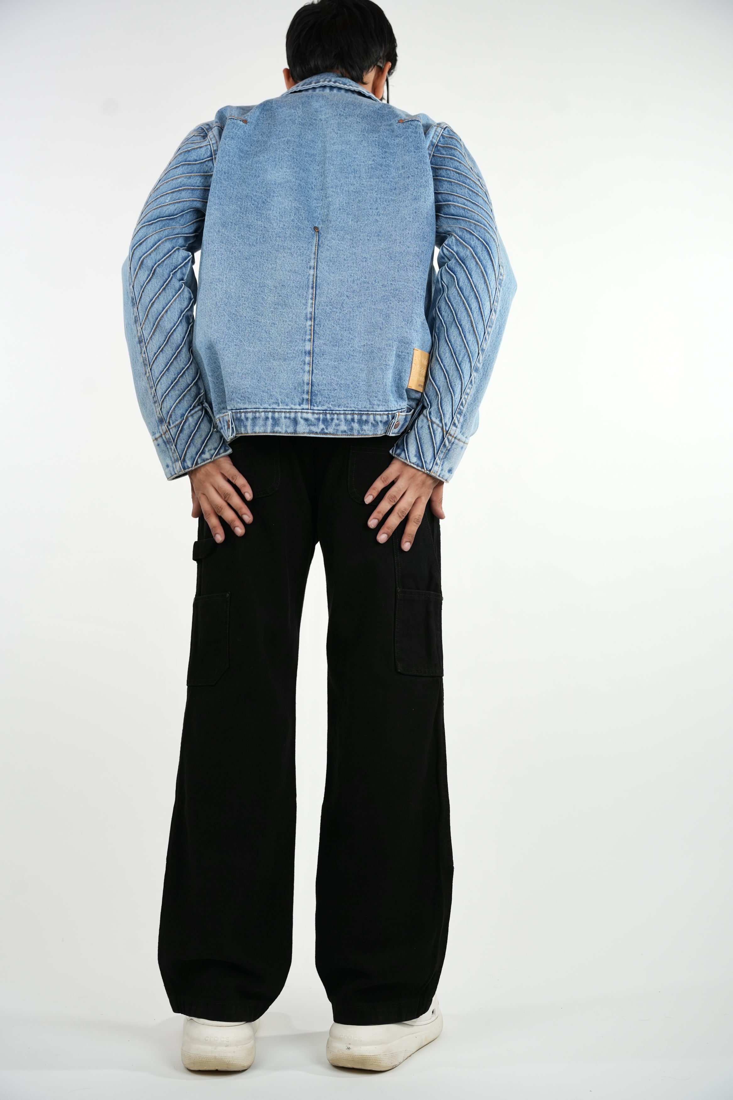 Pleated Denim Jacket-RTW