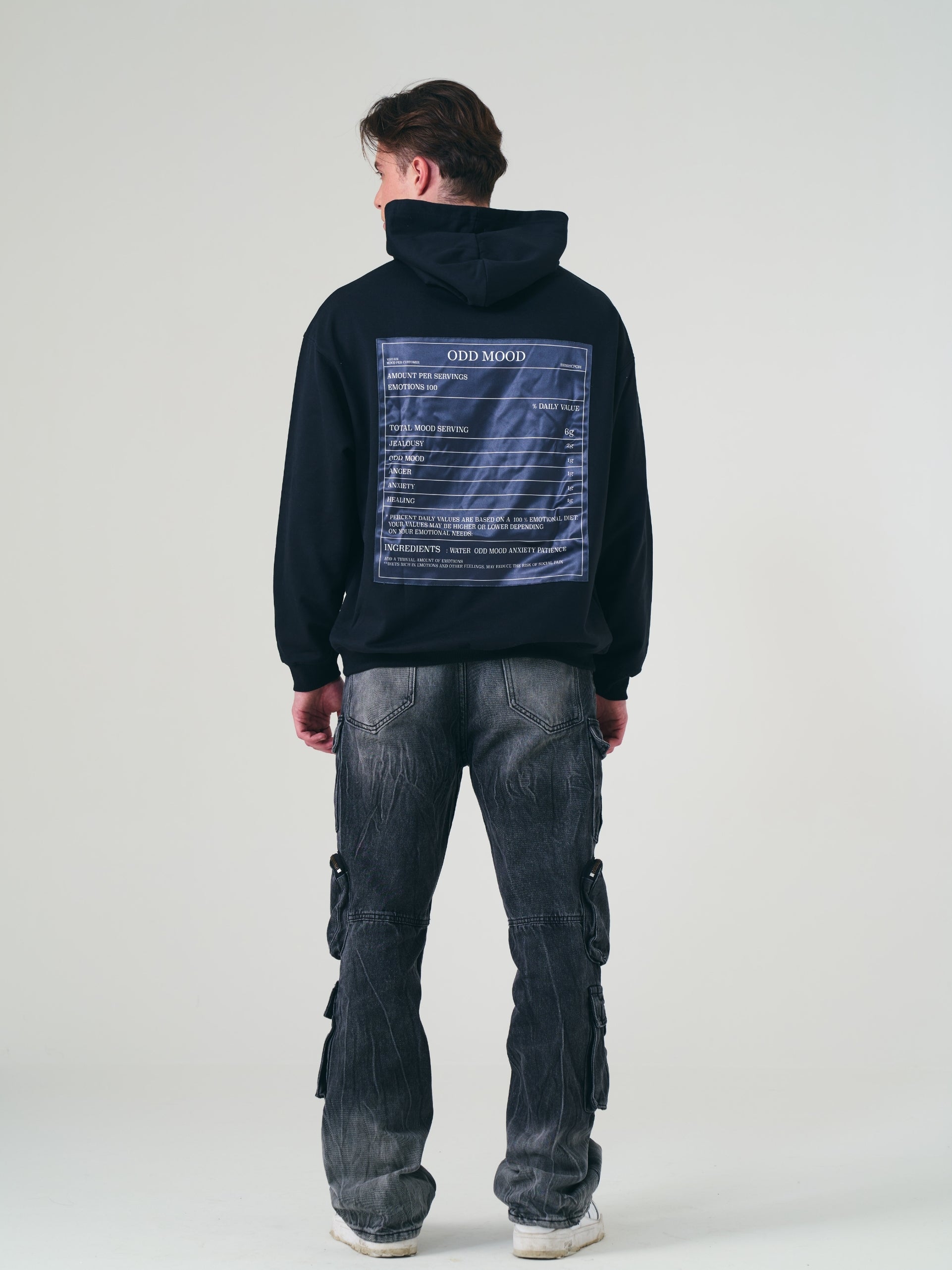 Odd Mood Receipts Hoodie - Black