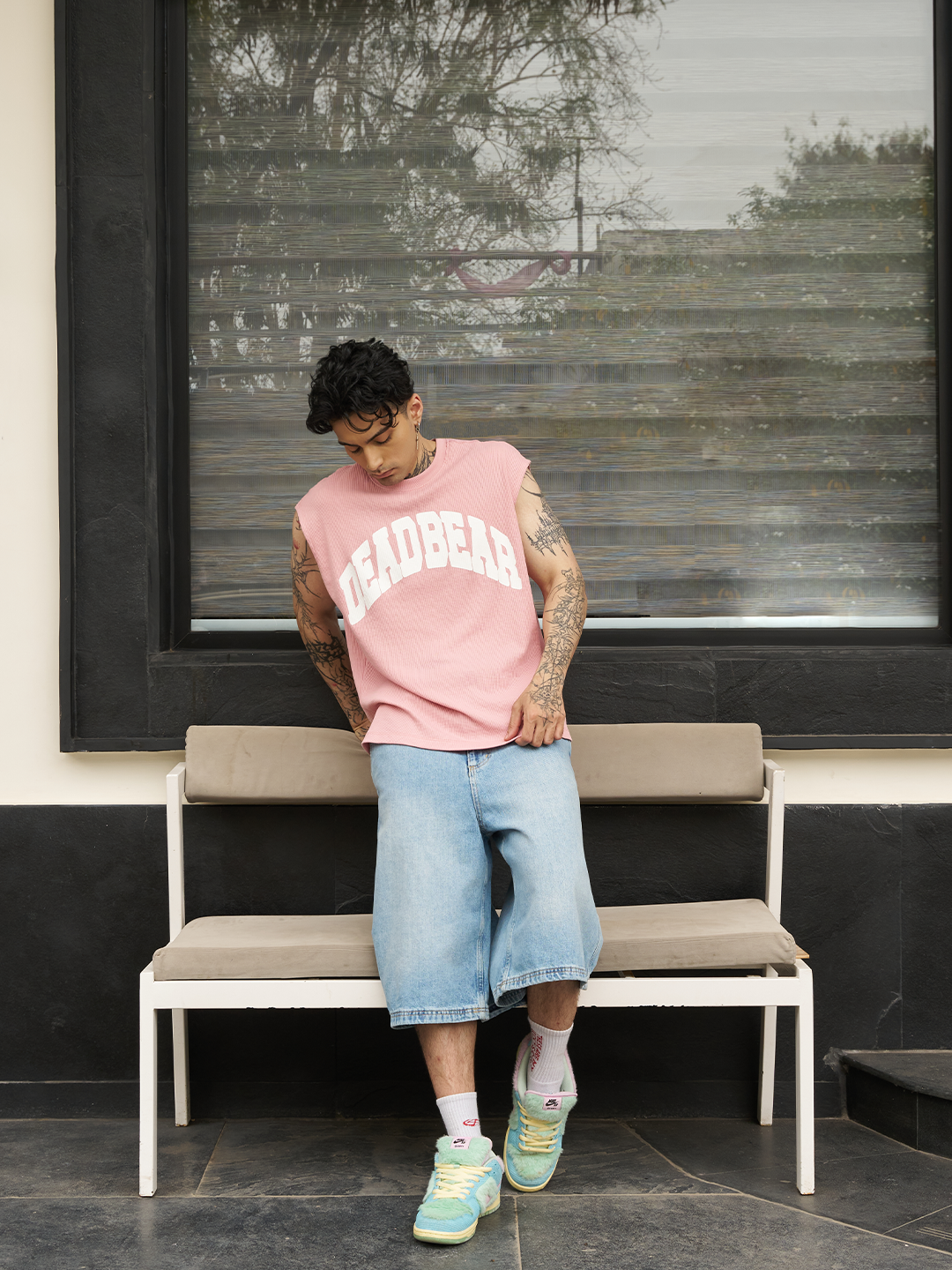Waffle Tank Pink