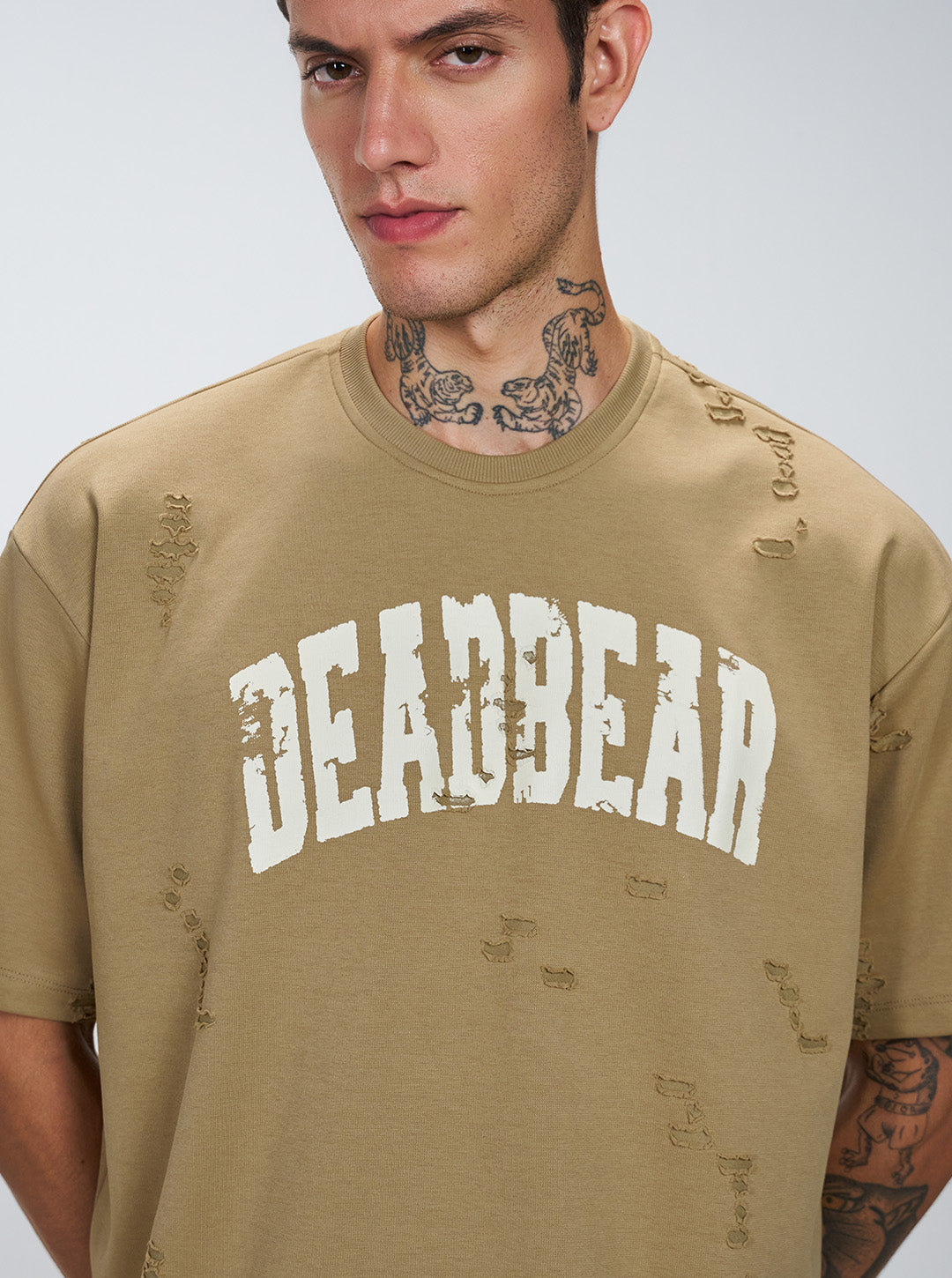 Distressed Brown Tee