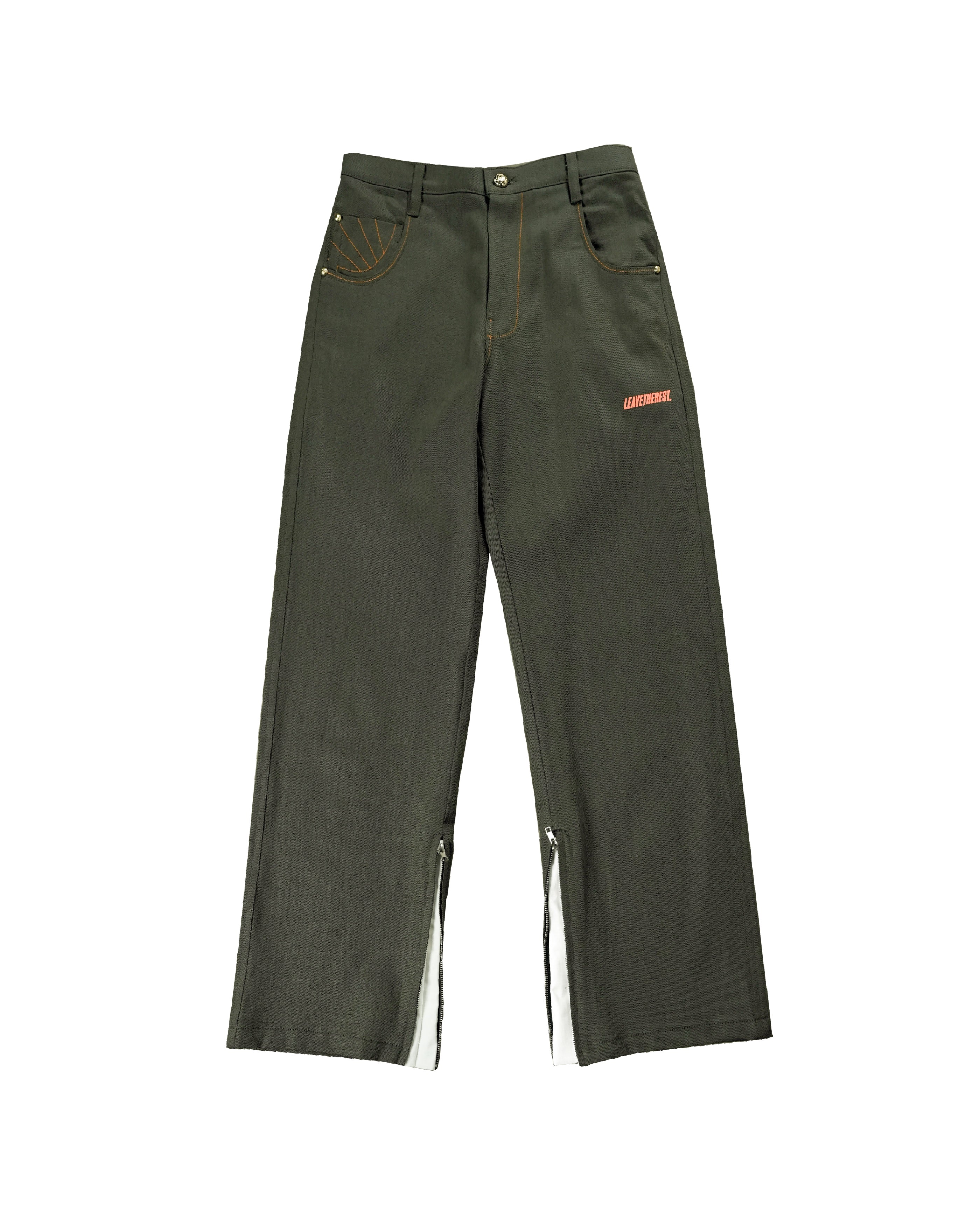 Sunrise Raw Jeans-Army Green