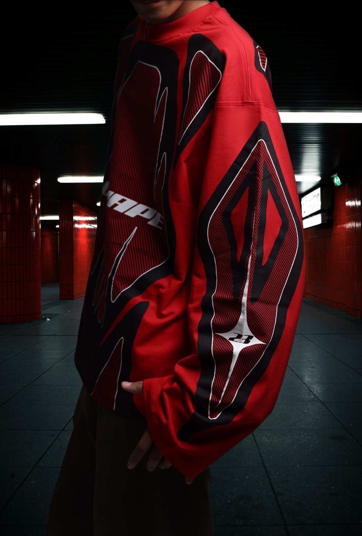 GRYAPE MOTOCROSS JERSEY RED T-SHIRT