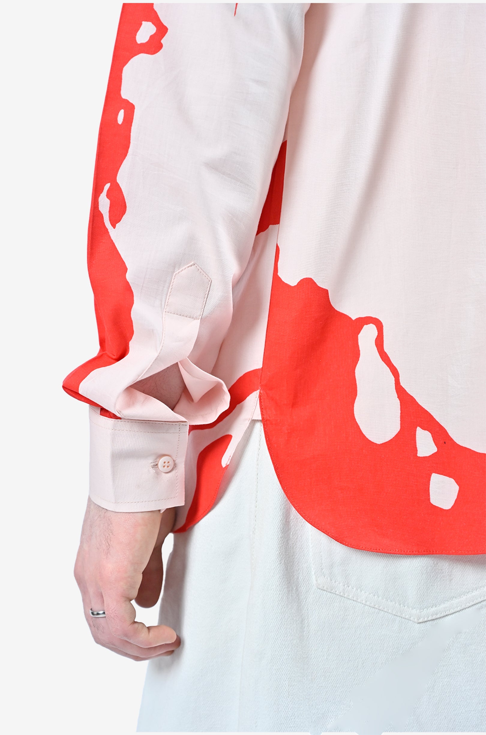 HUEMN flesh shirt - Red
