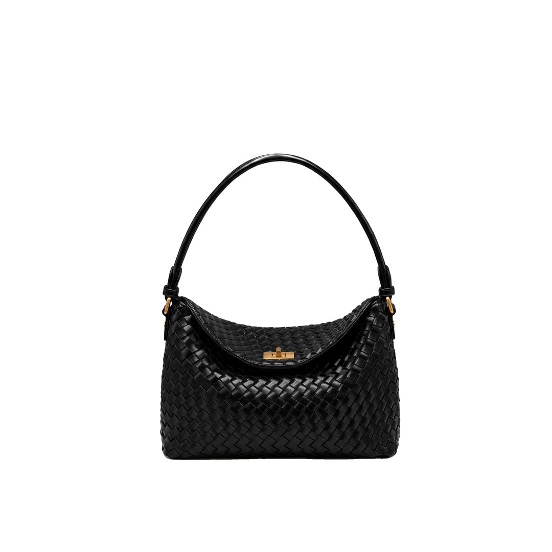 JW PEI Lucia Woven Hobo Bag - Black