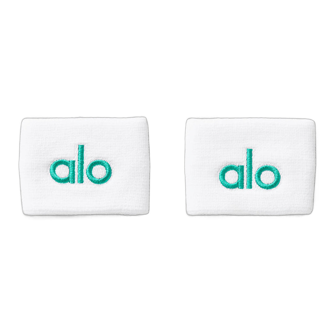 alo Glow Wristband (2-Pack) - White/Spruce Green