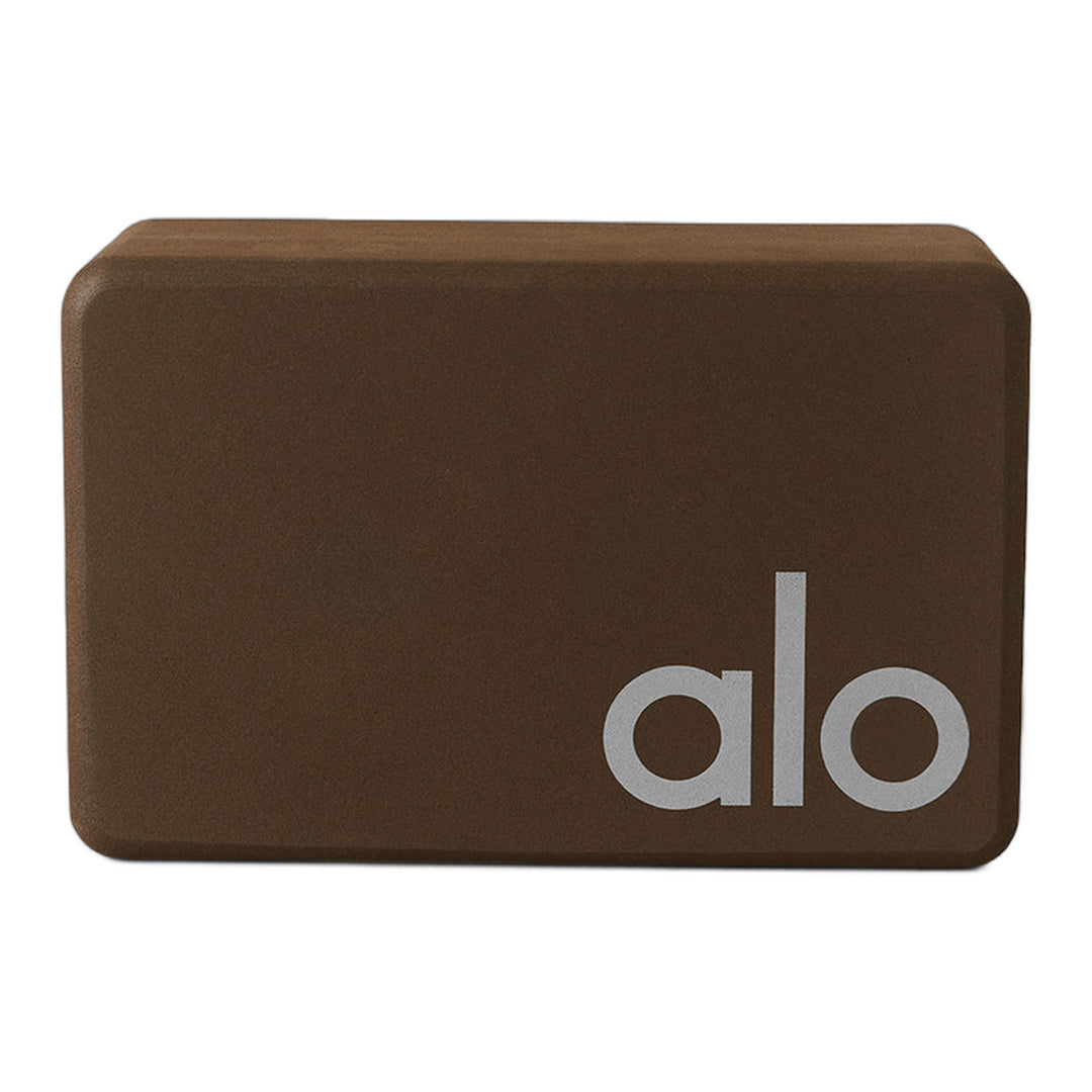 alo Uplifting Yoga Block - Espresso/Silver
