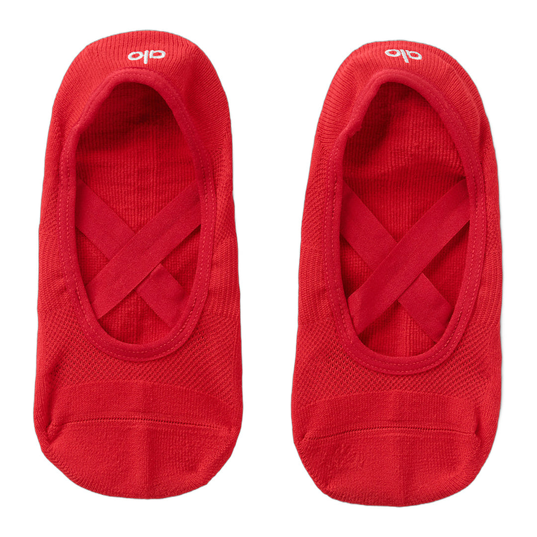 alo Women's Pivot Barre Sock - Bright Red