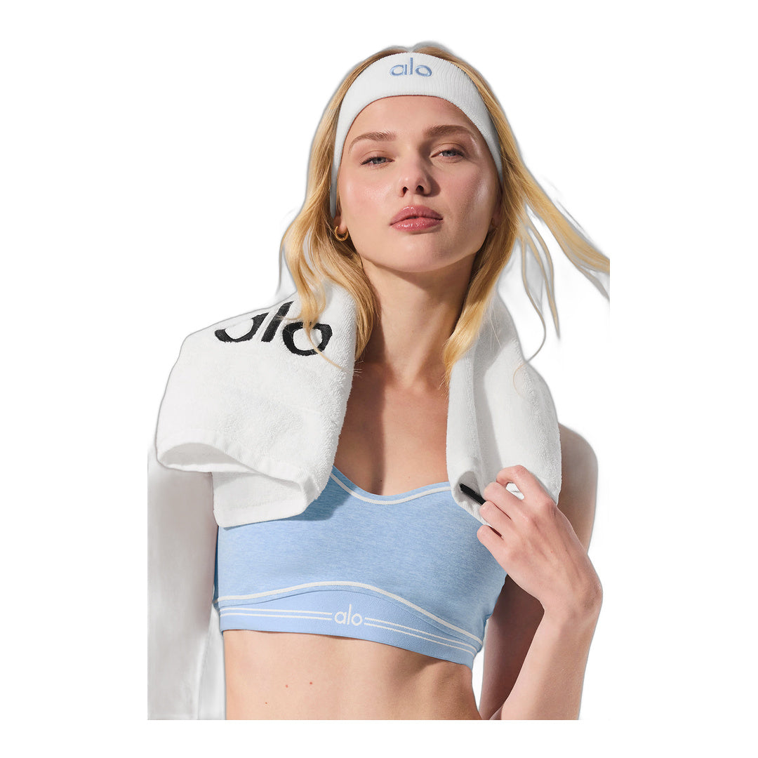 alo Glow Sweatband (2-Pack) - Seashell Blue/White
