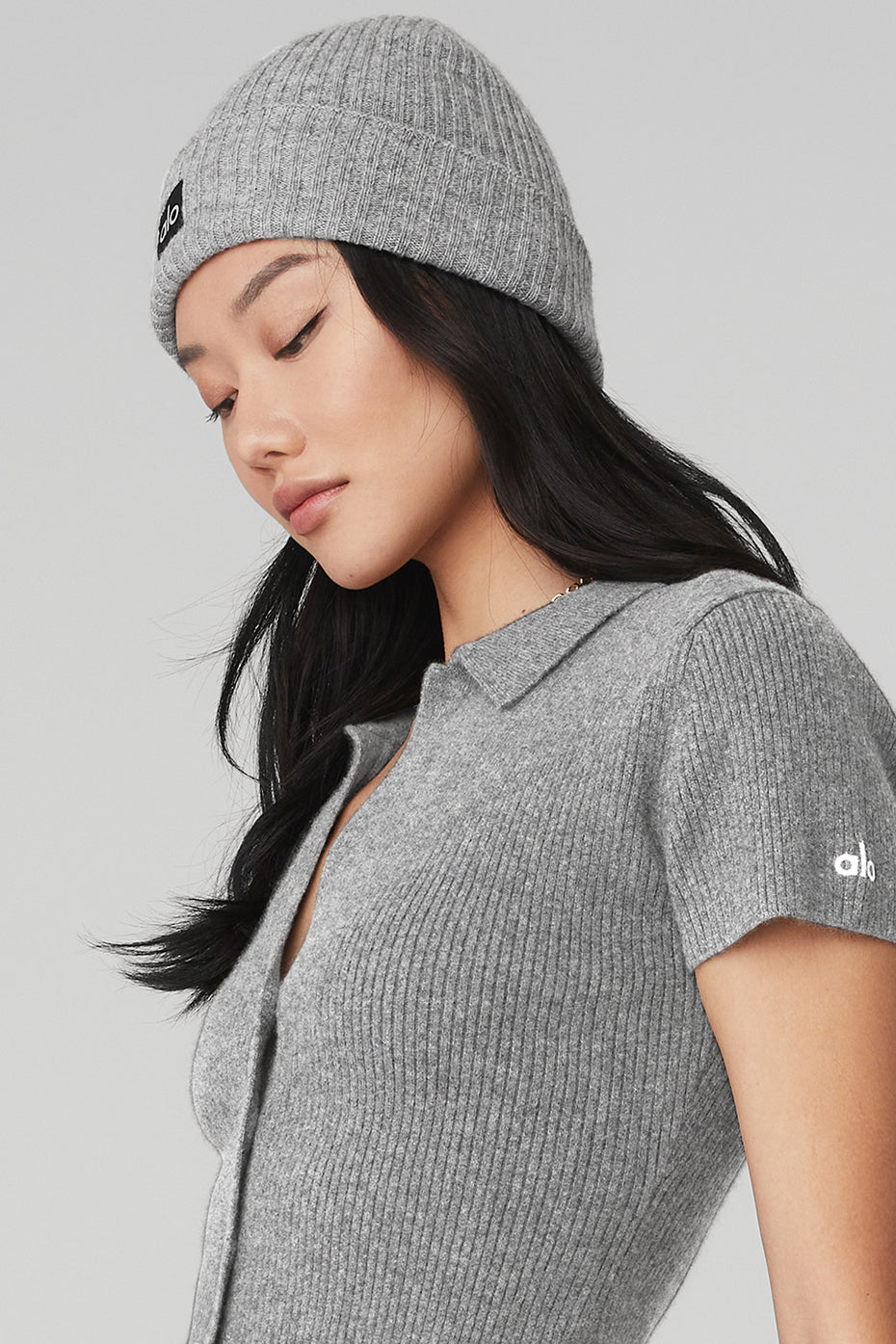 alo Cashmere Beanie - Dove Grey Heather