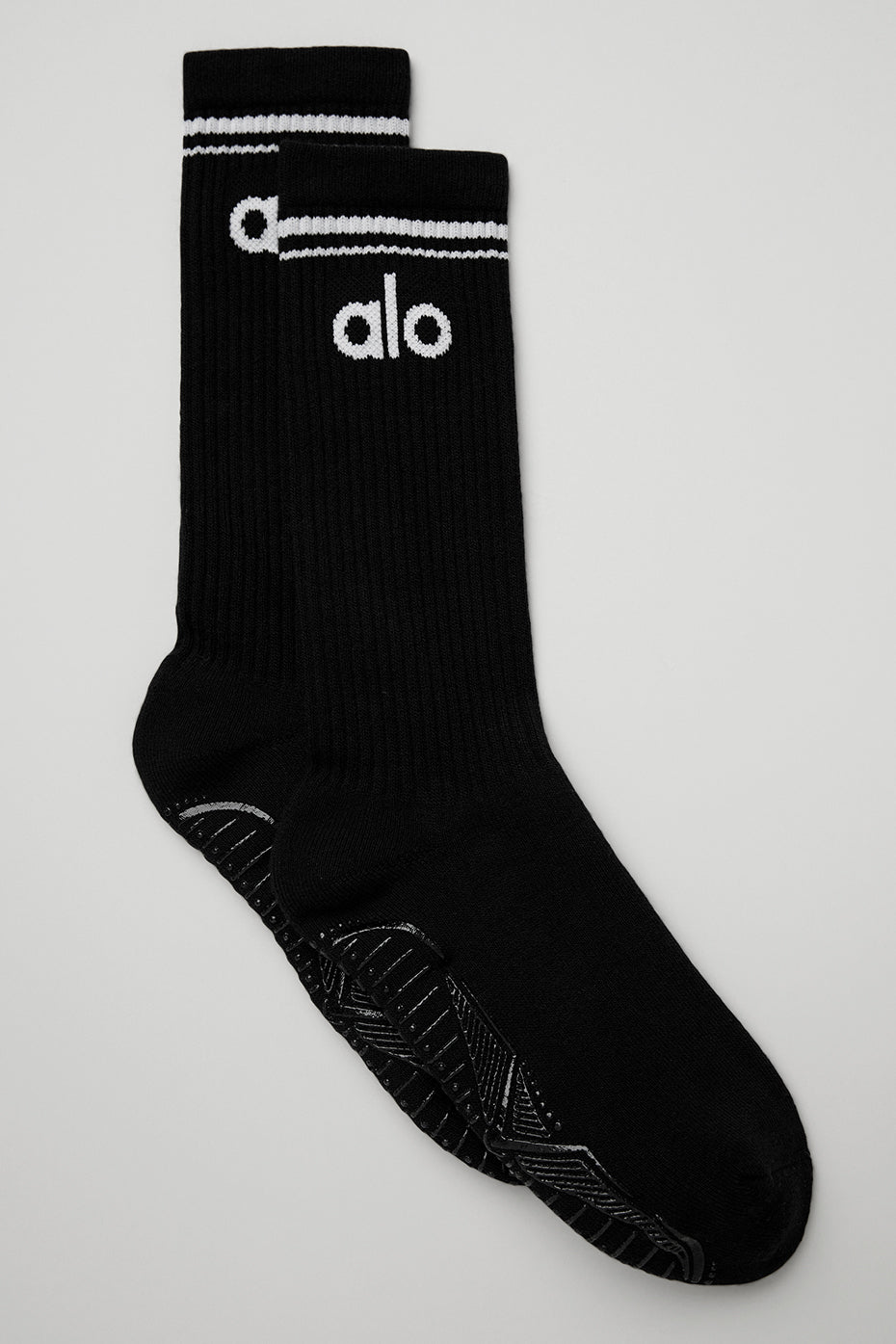 alo Women's Throwback Barre Sock - Black/White