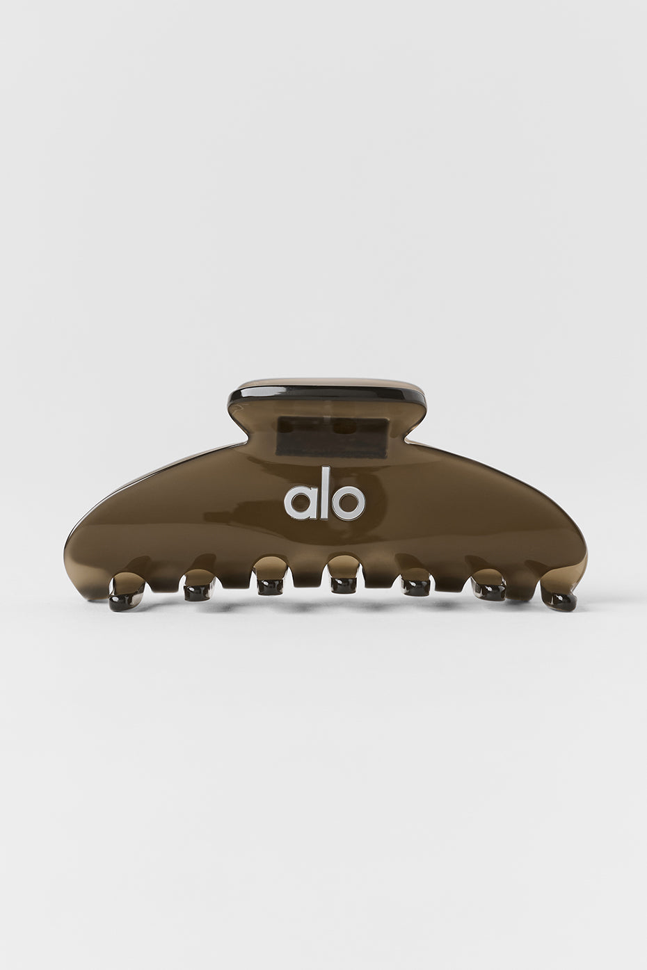 alo 90's Claw Clip - Olive Tree Clear