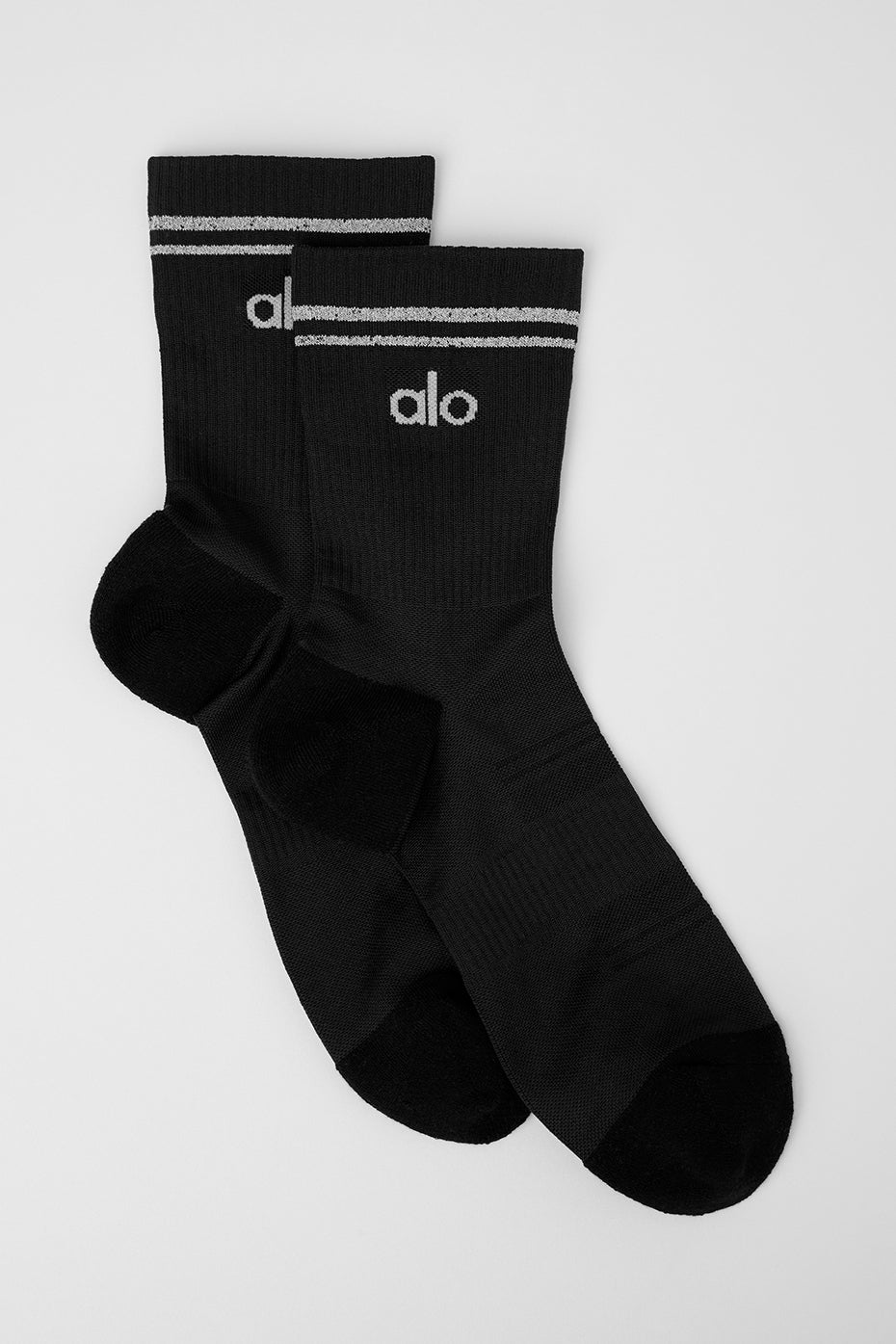 alo Unisex Half-Crew Performance Sock - Black