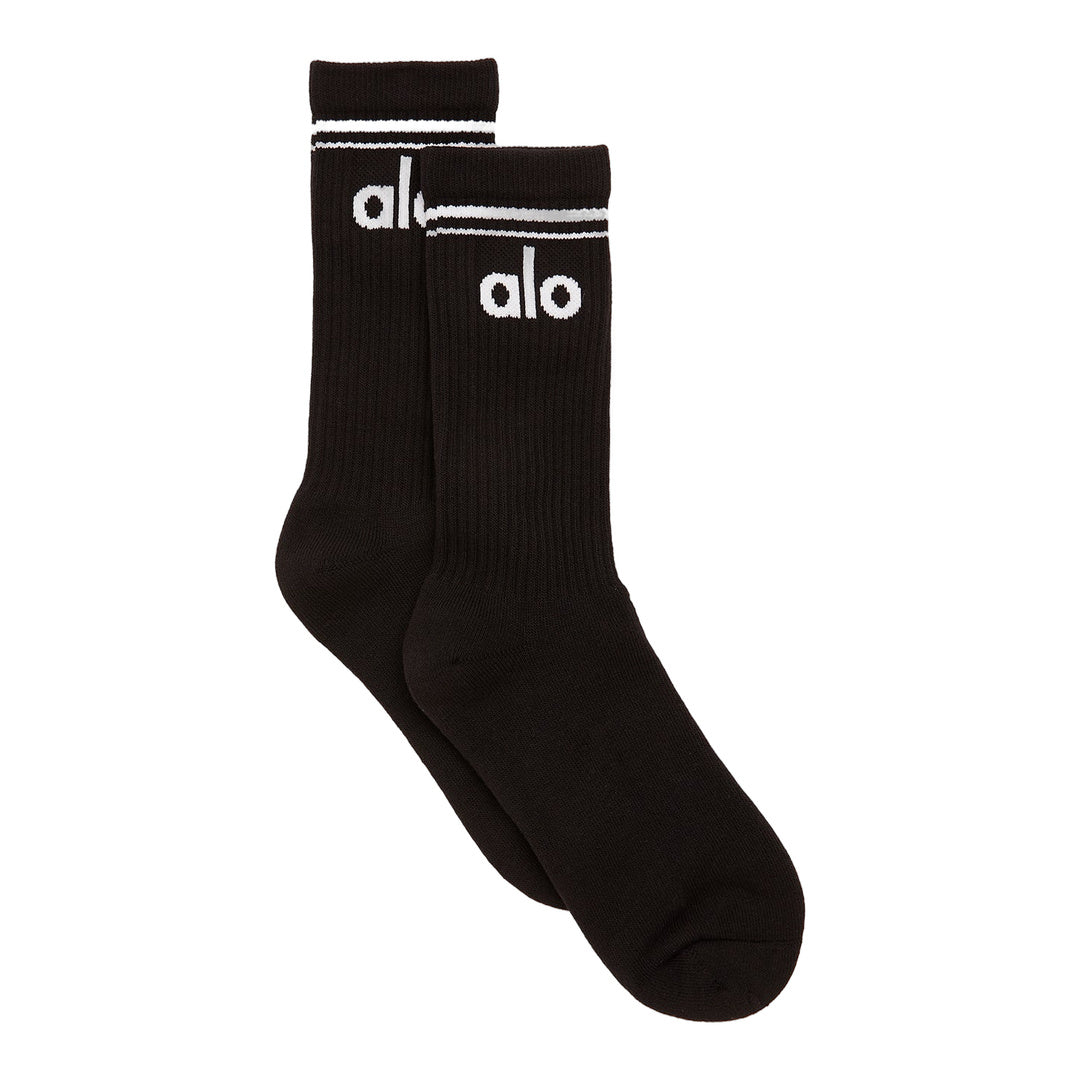 alo Unisex Throwback Sock - Black/White