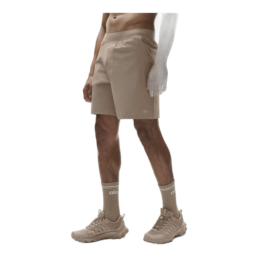 alo Unisex Throwback Sock - Gravel/White