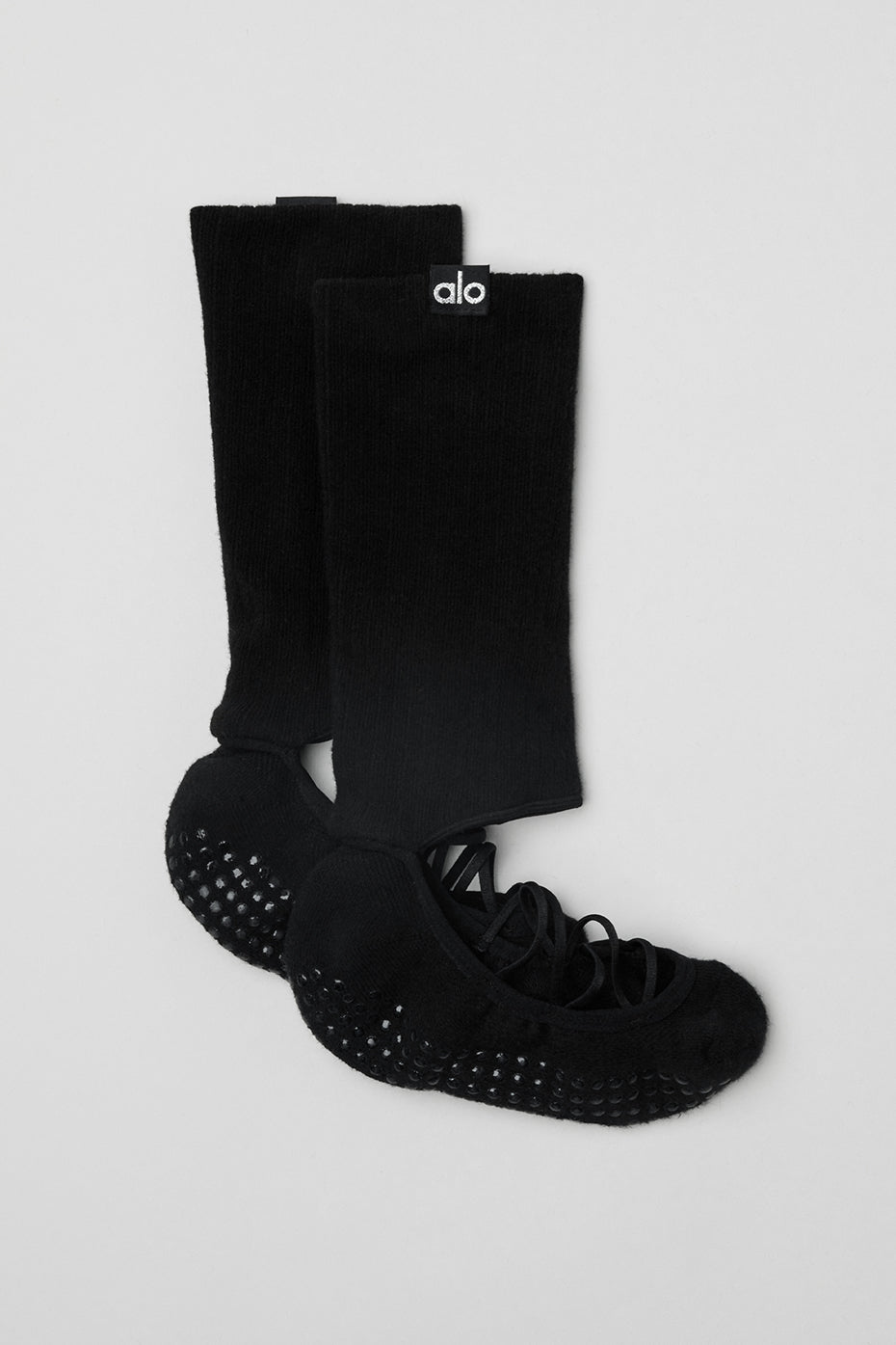 alo Women's Strappy Siren Grip Sock - Black