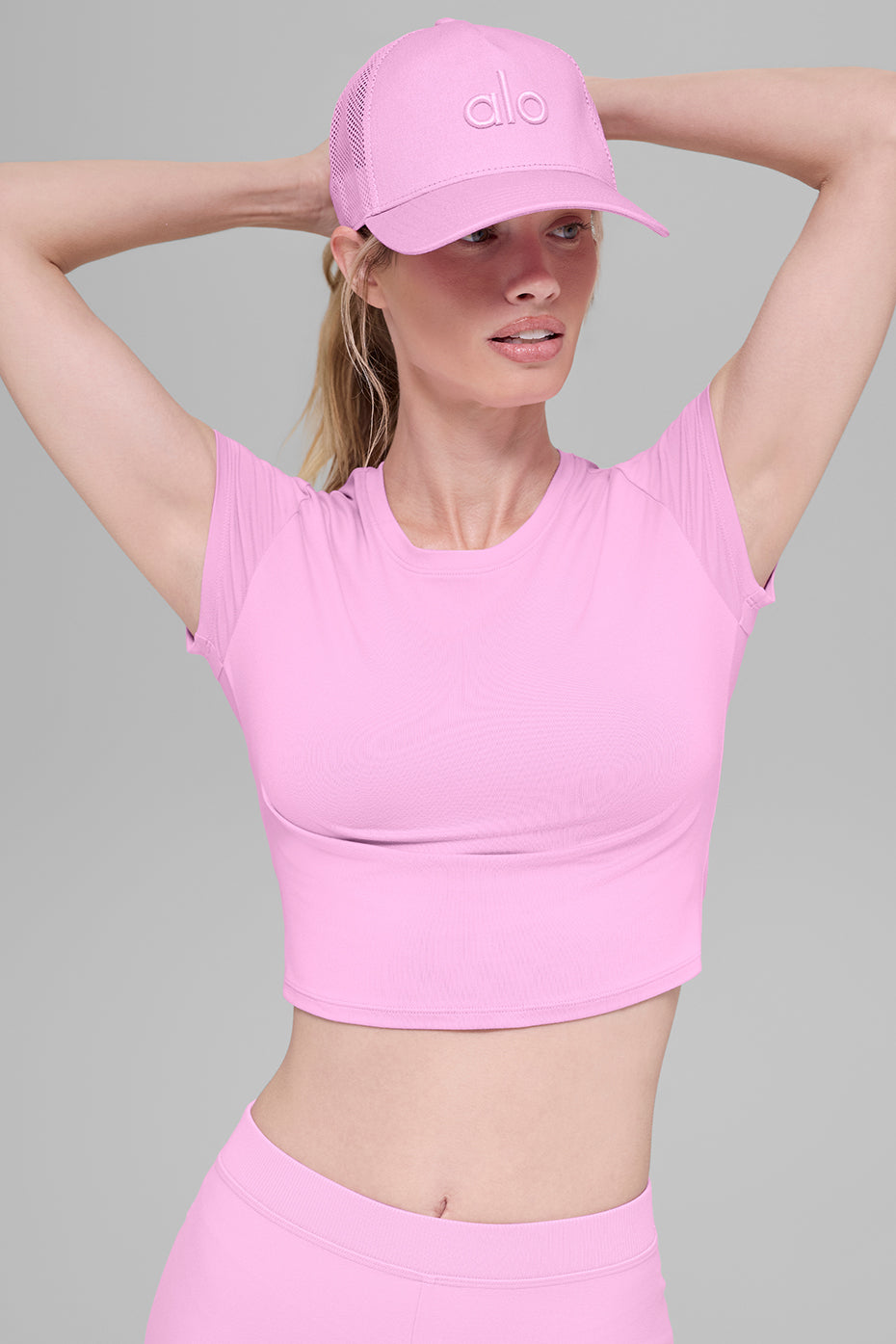 alo District Trucker Hat - Candy Heart Pink
