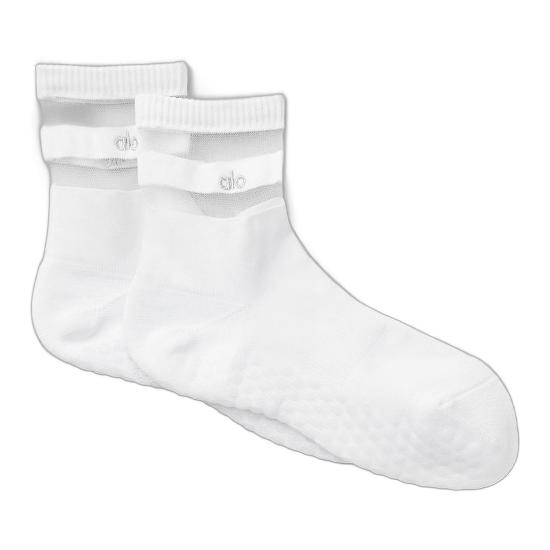 alo Women's Pulse Grip Sock - White