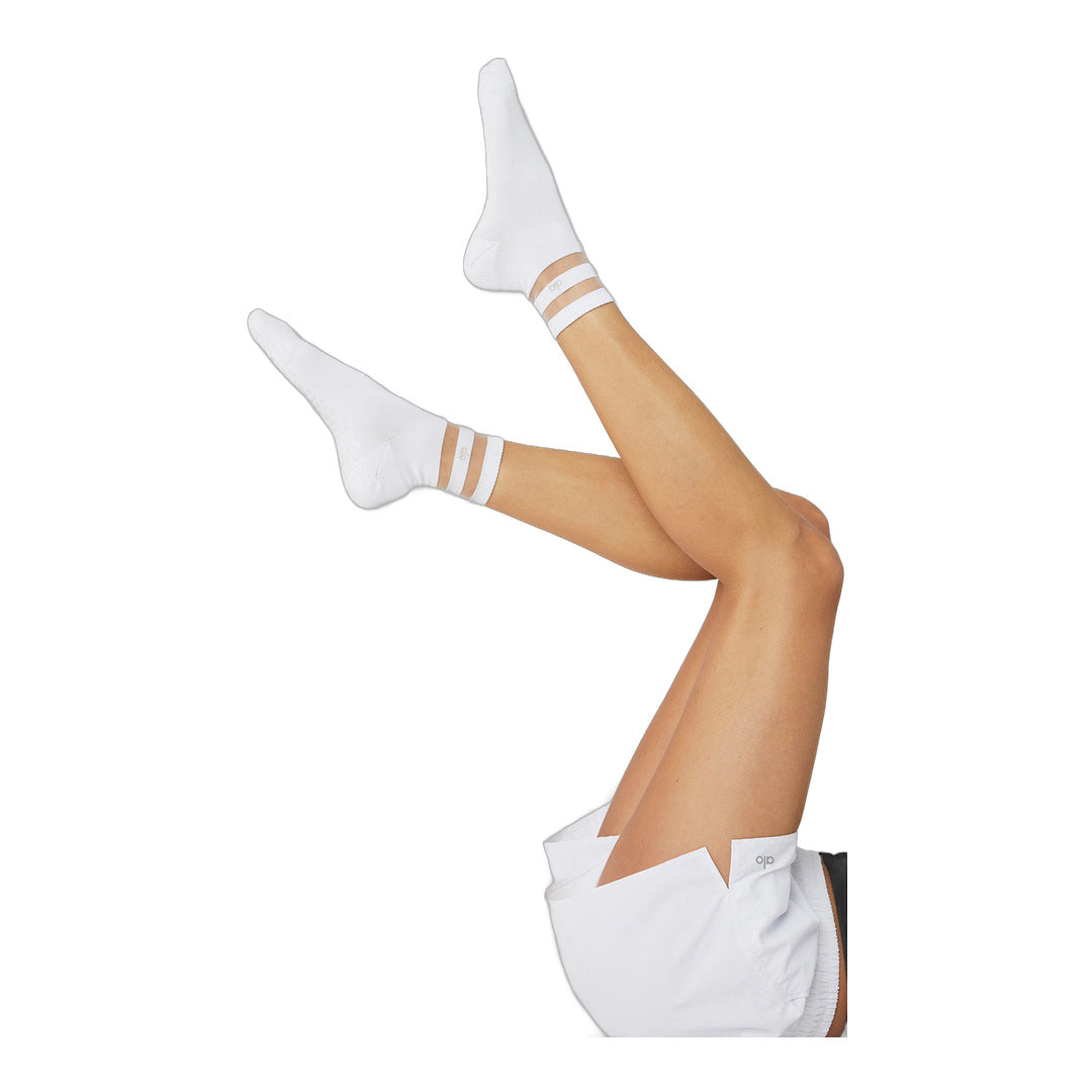 alo Women's Pulse Grip Sock - White