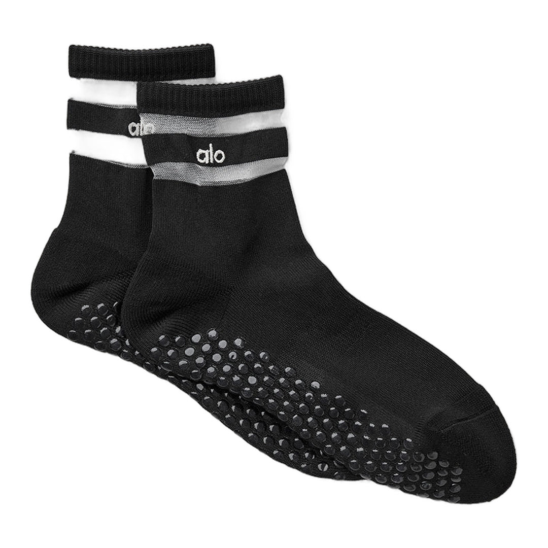 alo Women's Pulse Grip Sock - Black