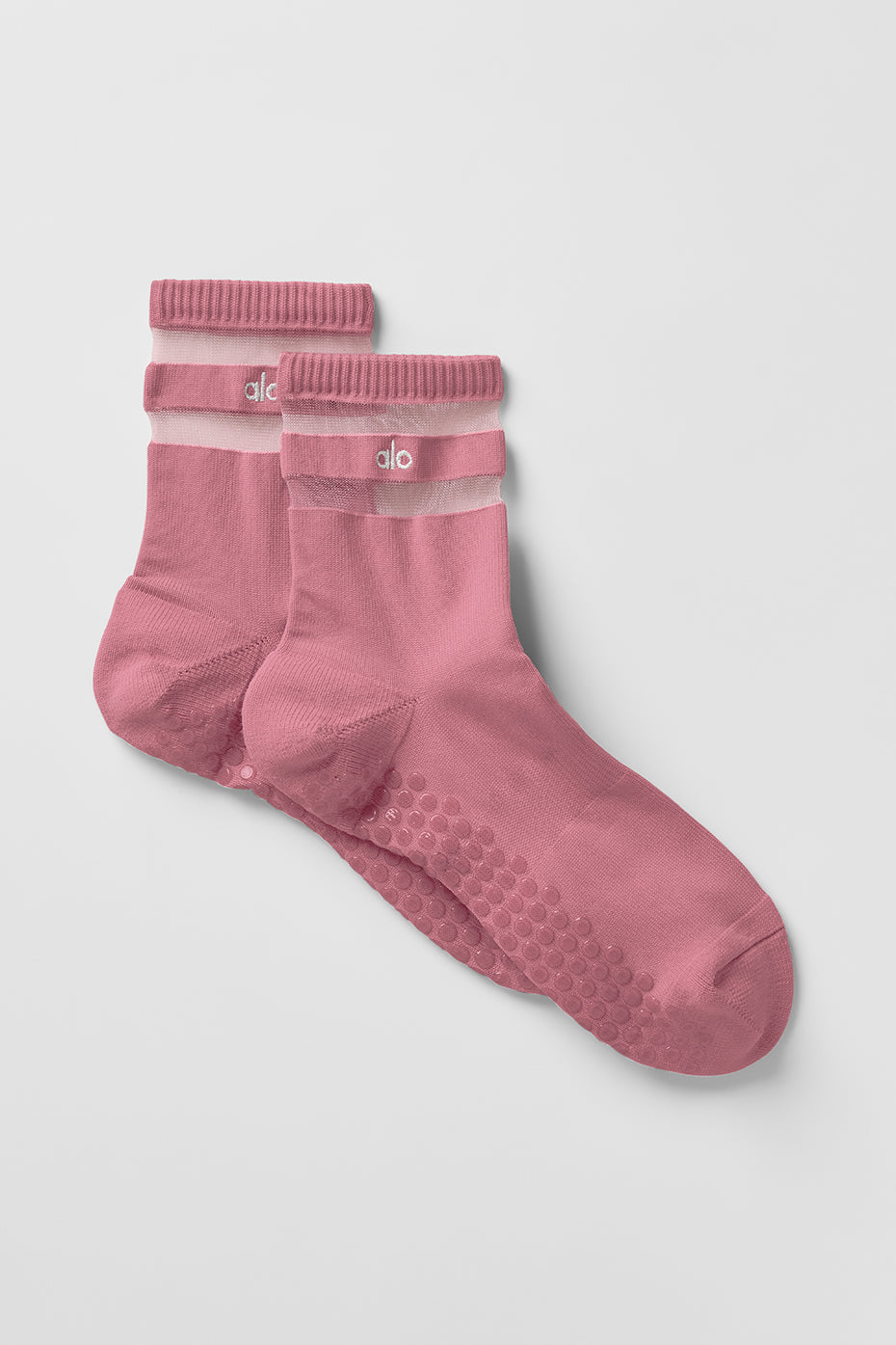 alo Women's Pulse Grip Sock - Pink Wild Rose